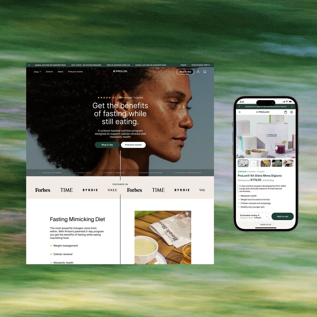 ProLon — E-commerce & App Redesign